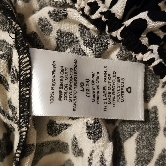 Scoop Womens Black White Zebra Print Longsleeve Shirt - Picture 10 of 10